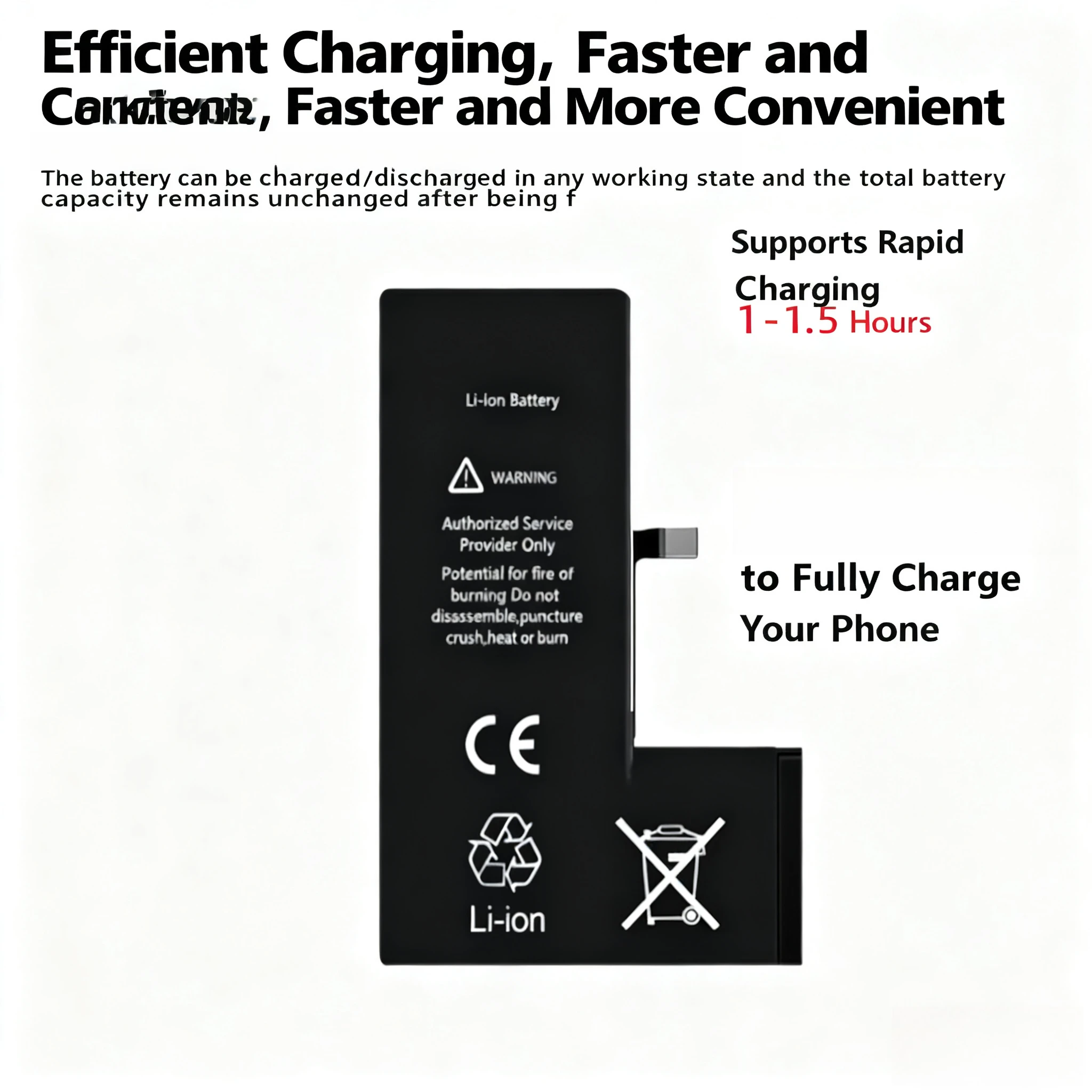 بطارية بديلة لهاتف آيفون 14 15 16 بطارية ليثيوم أيون عالية السعة متوافقة مع آيفون 16 برو ماكس تتضمن أدوات