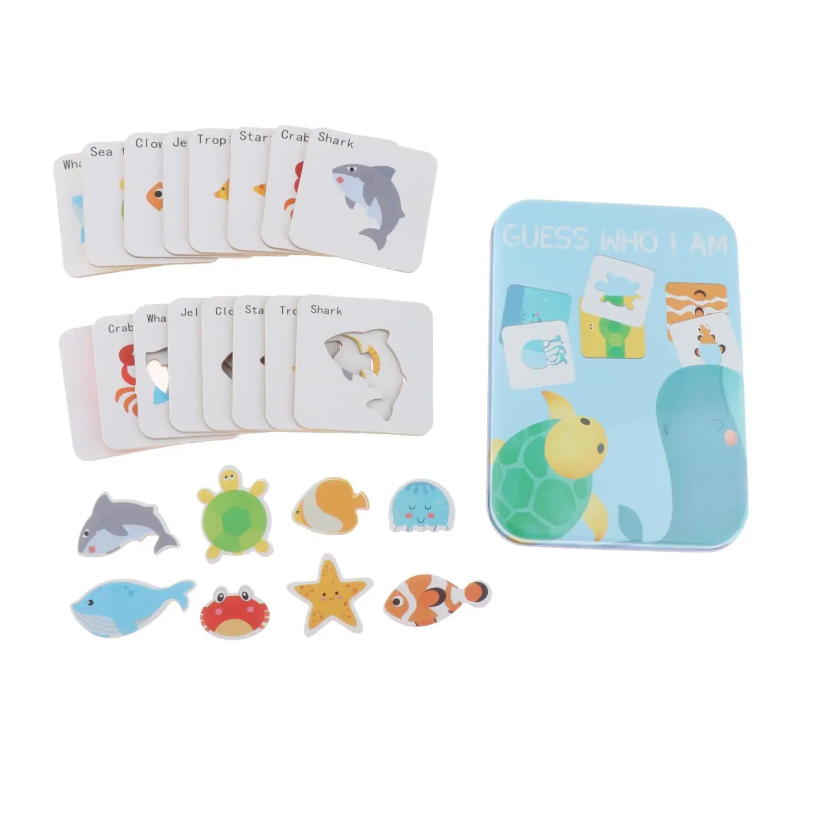 Montessori Educational Toys for Kids English Learning Flash Cards Wooden Animal Fruit Vegetable Pattern Memory Matching Puzzle