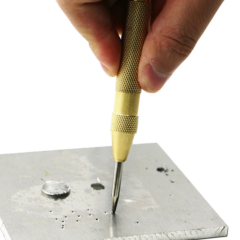 STONEGO Automatic Center Punch High Hardness Drilling Positioning Punch Spring Pointer Center Drilling Positioning Punch Tool