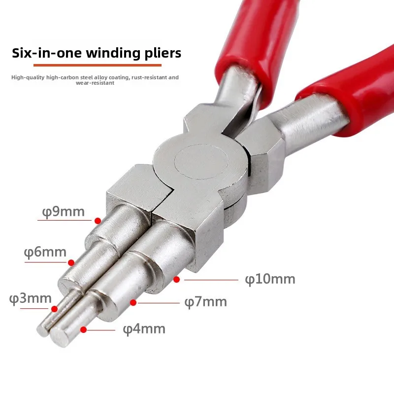 Nylon Flat Mouth-Pliers Mini Jewelry-Pliers DIY Pliers Six-stage Hand-wound Styling Pliers
