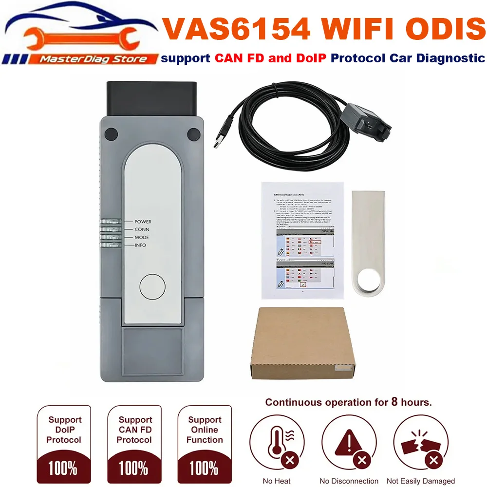 Firmware Update 6154A DOIP CAN FD NEW V25.2.1 Work With Online Account Quality Shell 6154 WIFI USB OBD2 Scanner Diagnositc Tool