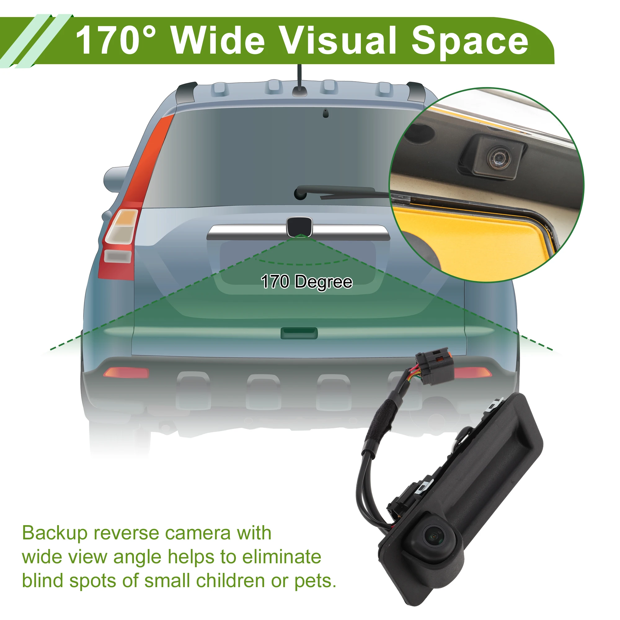UXCELL Car Camera Rear View Backup Reverse for Hyundai Elantra 2016-2018 No.95760F0300