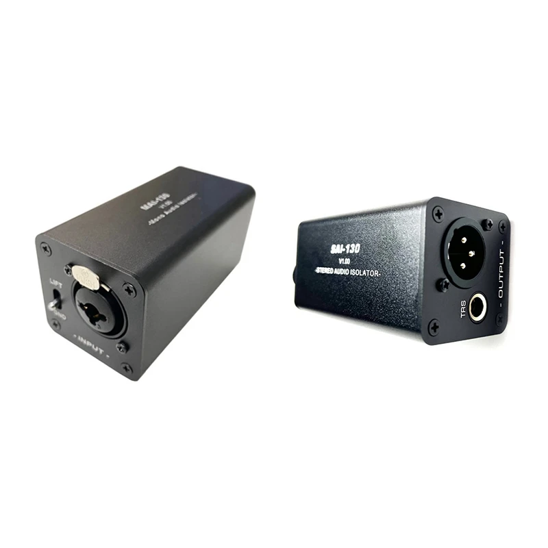 Audio Isolator Noise Reduction,Eliminates Current Noise,DI Grounding Box,6.5 XLR Mixer Audio Isolator, MAI-130 Mono Durable