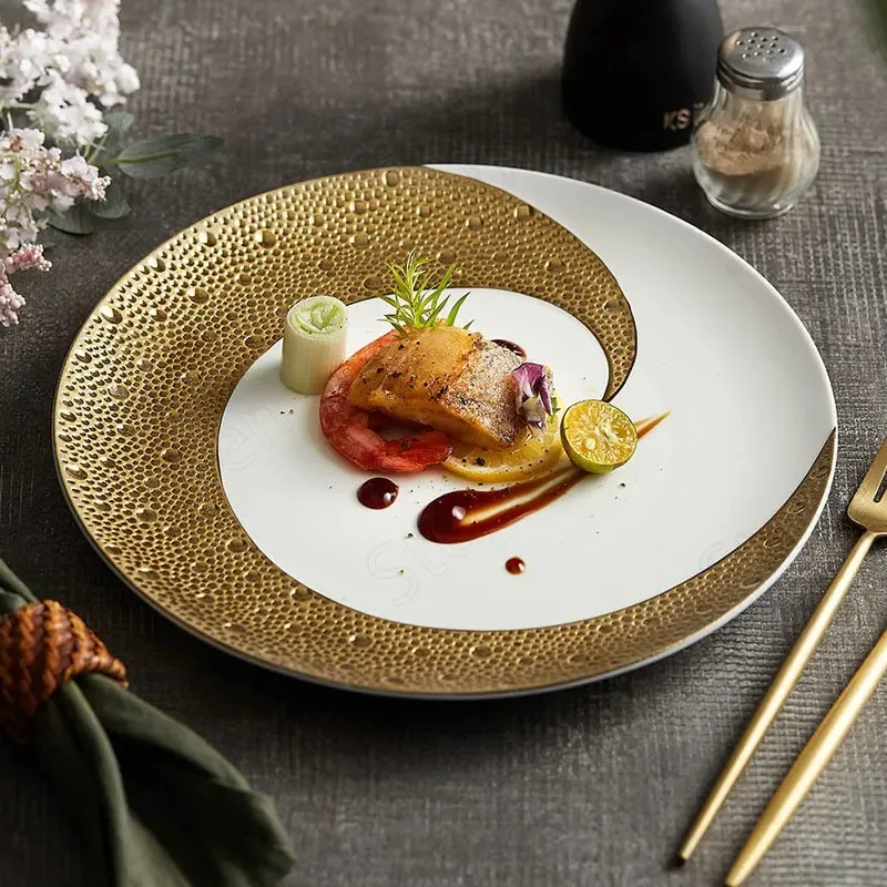 Creative Large Steak Pasta Plate European Classic Meteor Shower Crescent Moon Molecular Cooking Plates Cake Dessert Dishes