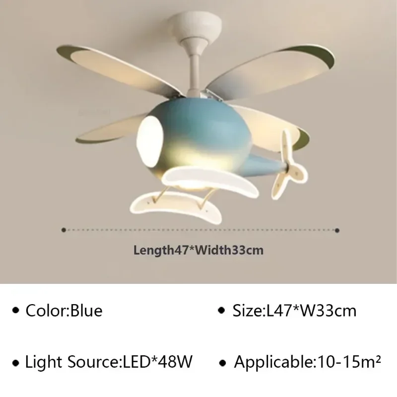 Cartoon Plafondlampen voor Kamer Helikopter Fan Kroonluchter voor Kinderslaapkamer Indoor Led Verlichting Armatuur Glans Huishoudapparaat