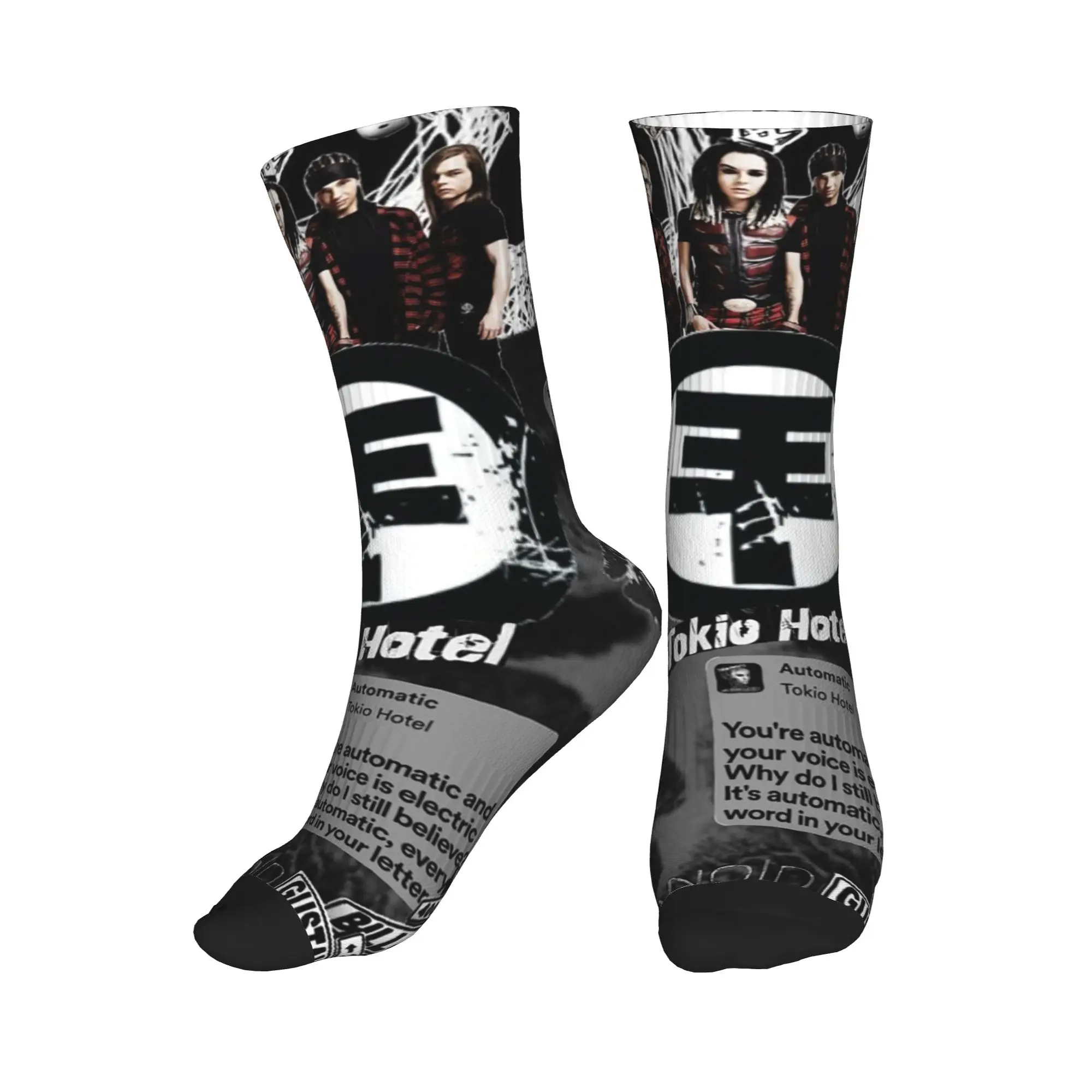 

Носки средней длины All Seasons Tokio Hotel Sport, впитывающие пот, забавные носки для мужчин и женщин