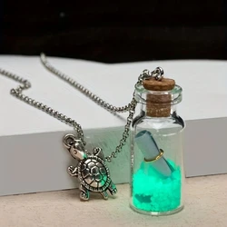 1pc Glow In The Dark Bottle Charm Necklace