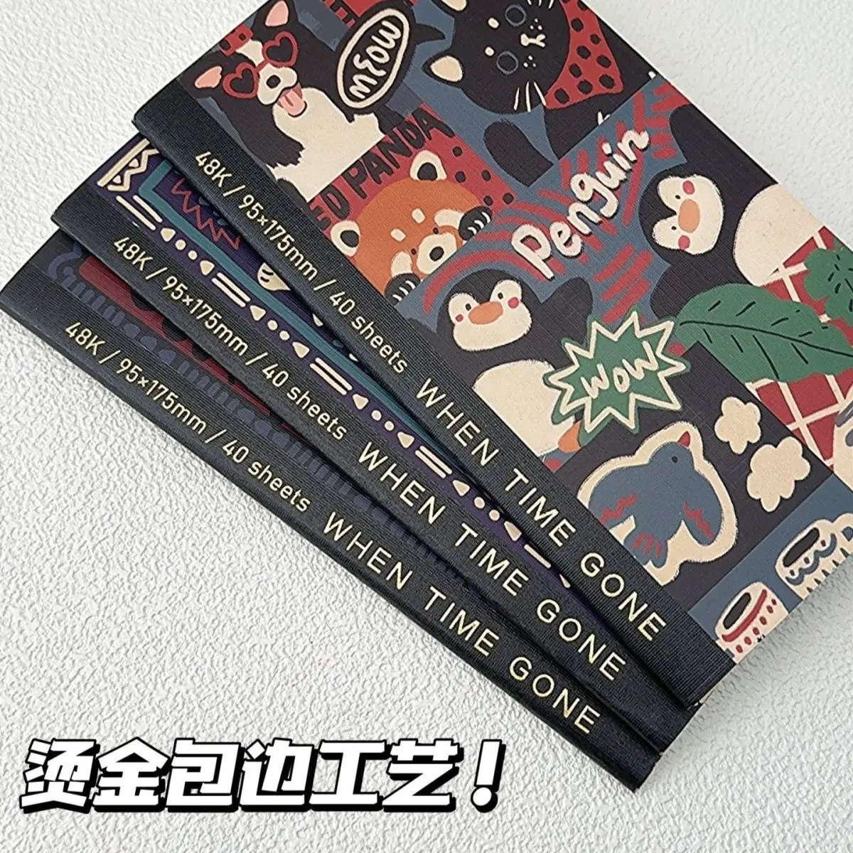 Cartoon Car Line Book 48k Student Notebook 180 ° Book Flat Spread Thickened Horizontal Line Portable Notepad