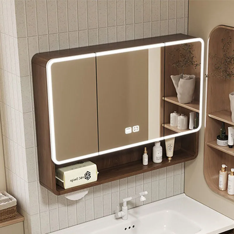 Mirror Toilet Bathroom Cabinet Shelves Corner Space Saver Design Modern Cupboard Chinese Style Archivadores Home Decoration view 6