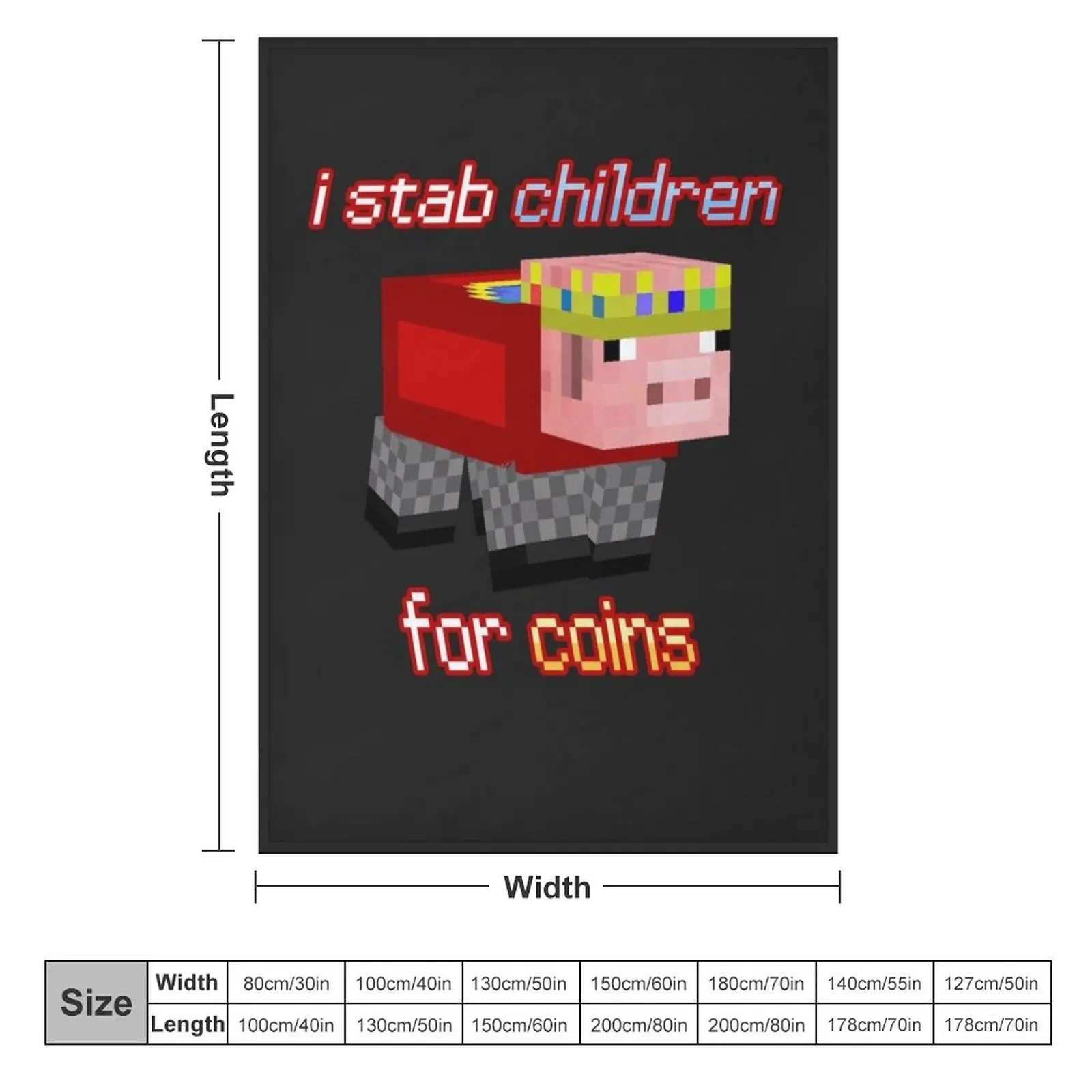 Technoblade I stab Children for Coins Throw Blanket Blankets For Sofas Decorative Beds Blankets