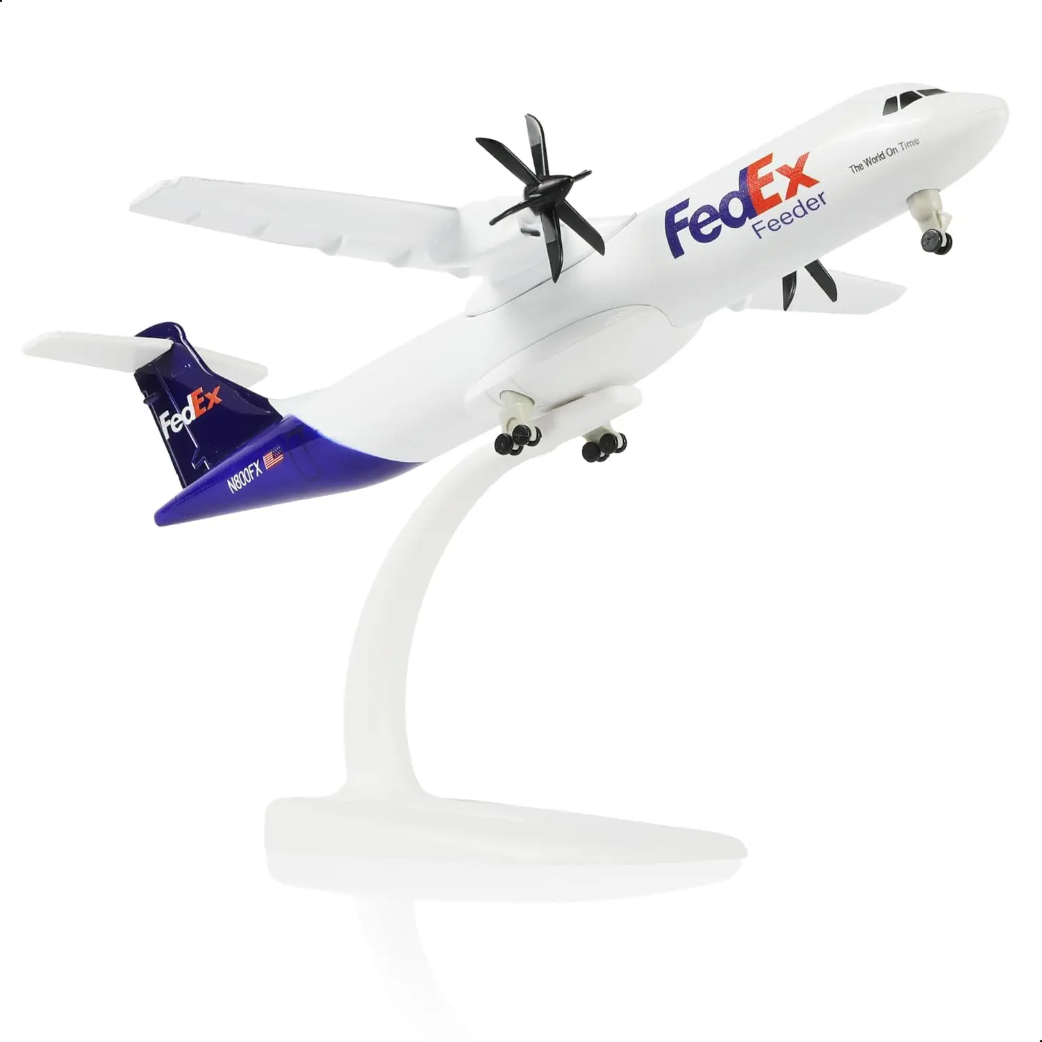 1/130 ATR 72 Cargo Airplane Model with Stand Compatible for FedEx Plane Model Kits for Adult Aviation Gifts or Desktop Display