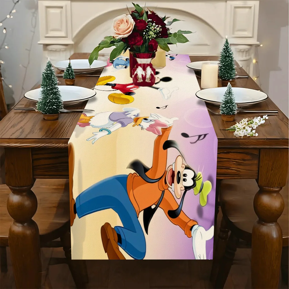 

1 Piece Disney Mickey, Minnie, and Donald Duck Themed Tablecloth, Cartoon Design - Suitable for Weddings, Parties, Indoor/Outdoor Dining
