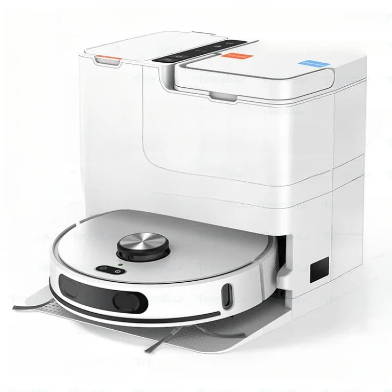 Teendow D60S Staubsauger-Saugroboter 6000Pa LDS Lidar Roboterstaubsauger und Wischroboter mit Selbstreinigung und Basisstation