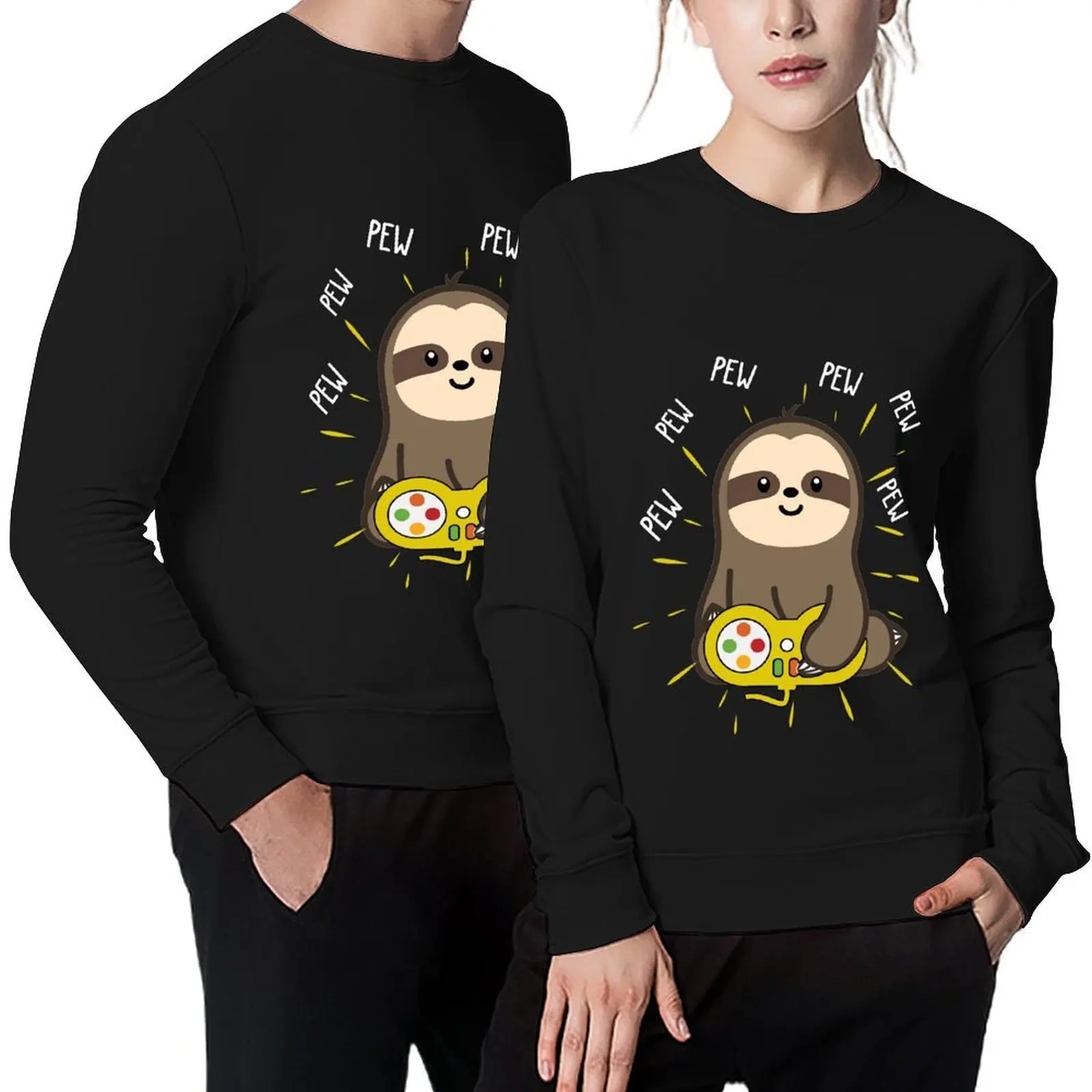 

Pew Gamer Sloth Gaming Gift Pullover aesthetic clothing autumn jacket men tracksuit men japanese style sports sweatshirt man