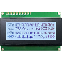 1PCS 5V 2004 LCD Module Gray Color Cyrillic Russian And English Characters 20X4 HD44780 EQV Chip Parallel Port 2004A Display
