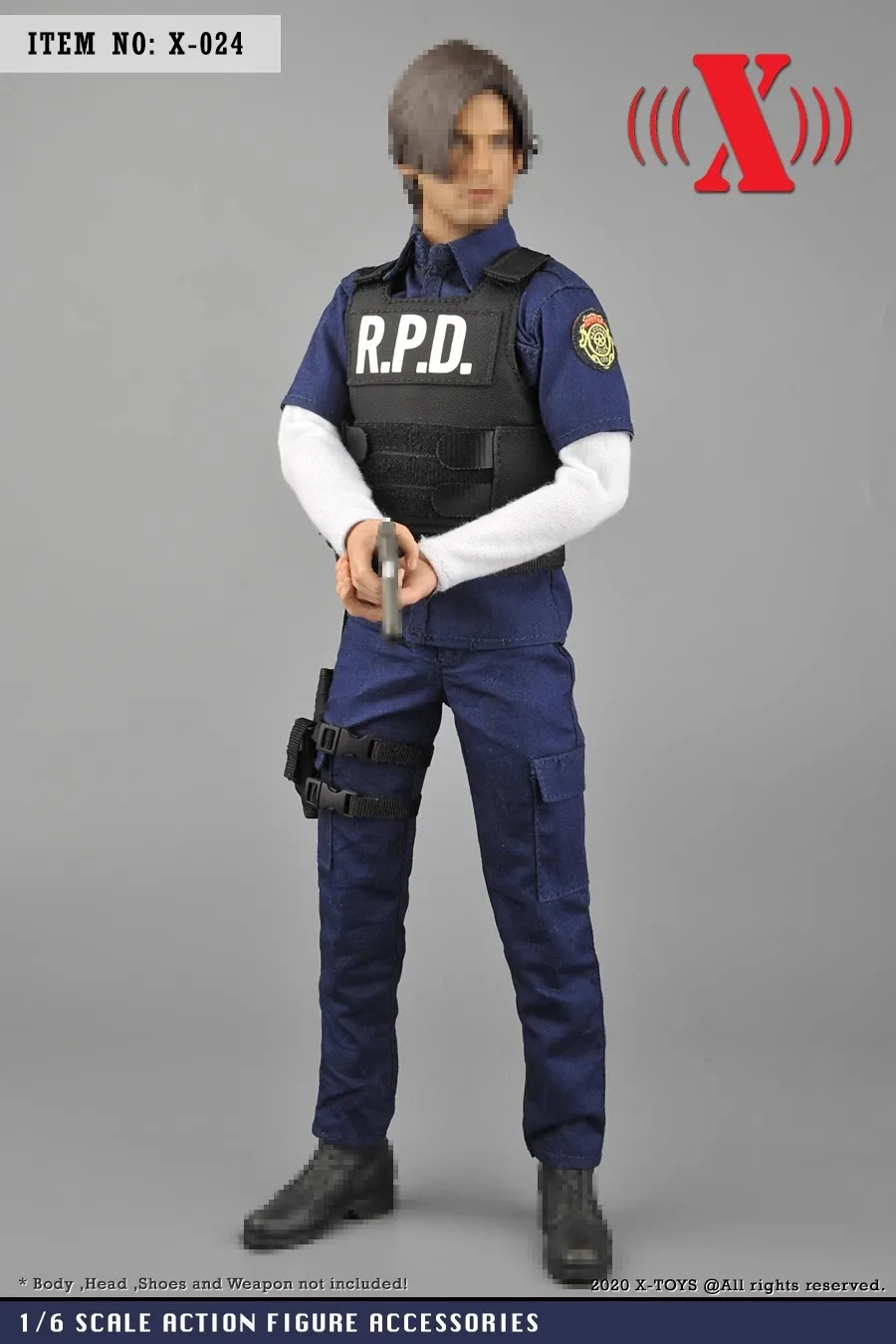 X-TOYS X-024 1/6 Scale Soldier Police Patrol Clothing Bulletproof Vest Model Accessories Fit 12'' Action Figure Body In Stock