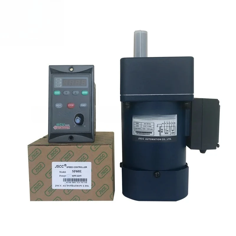 

JSCC Speed Regulating Motor 90YT60GV22 90GF30H AC 220V Gear Motor with Speed Controller SF60E