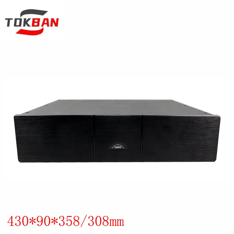 

TOKBAN 430*90*358/308mm All-aluminum Amplifier Chassis Enclosure for Naim Preamplifier and DAC Accessories