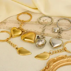 1Pc Stainless Steel Personality Sweet Couple Splicing Love Pendant Women Bag Keychain Punk Medical Doctor Heart Keyring Jewelry