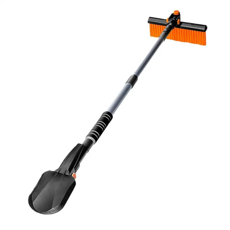 Folding Snow Shovel Extendable Outdoor Snow Brush With Sponge Grip Portable Ice Scraper Snow Brush Multifunctional Snow Removal