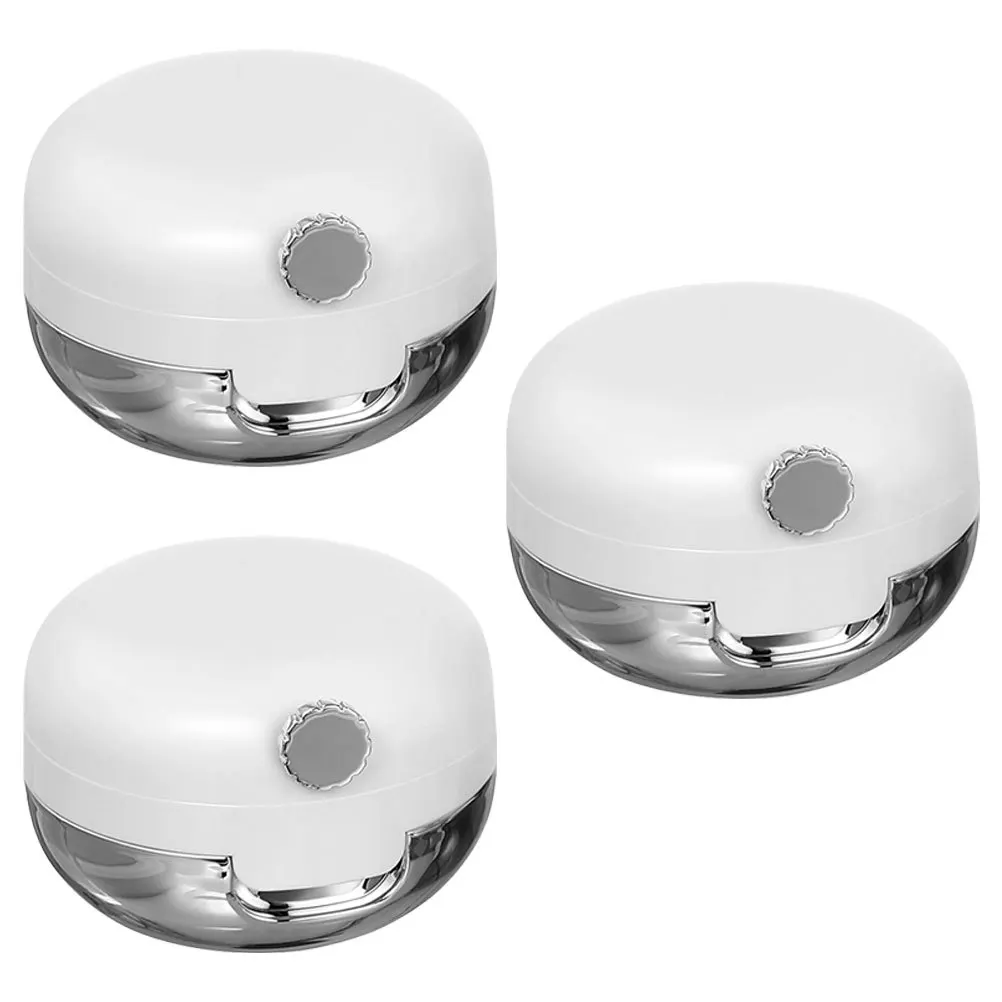 Contenedores con espejo, Mini tarros para brillo de labios, productos de belleza DIY, almacenamiento de plástico pequeño portátil para cremas, 3 uds.