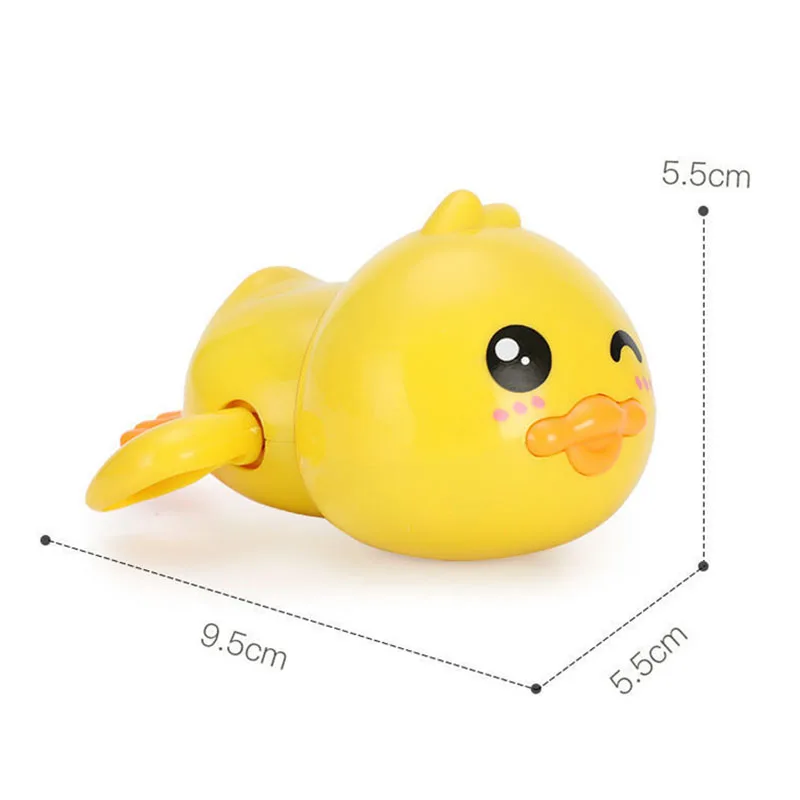 Baby Bath Toys Bathing Cartoon Cute Duck Classic Chain Clockwork Water Toys Swimming Pool Beach Kids Toddler Water Playing Toys