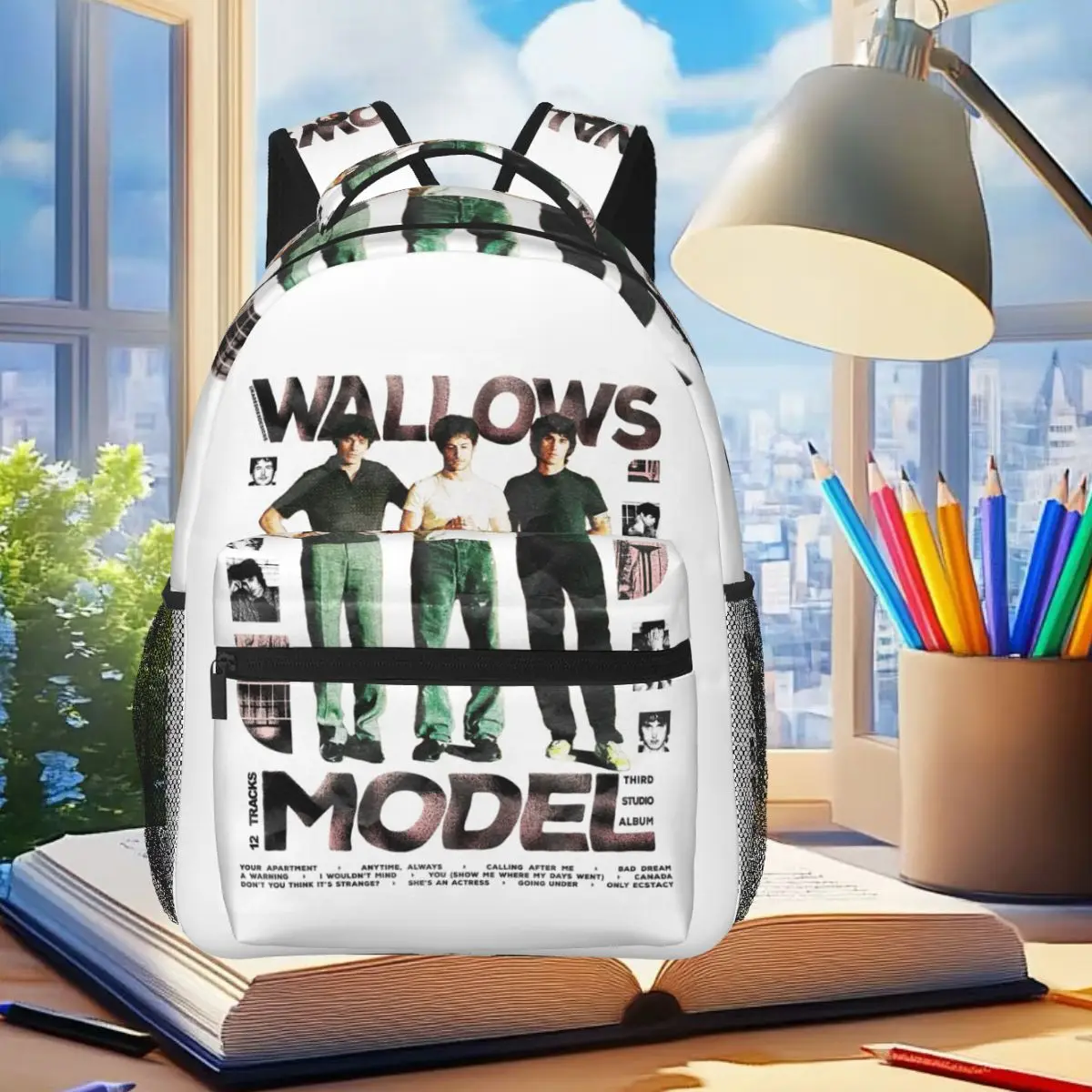 Rock Band Wallows Graphic Music Album Nothing Happens Backpack Student Boys Girls BookBag Kids School Bag Shoulder Bags
