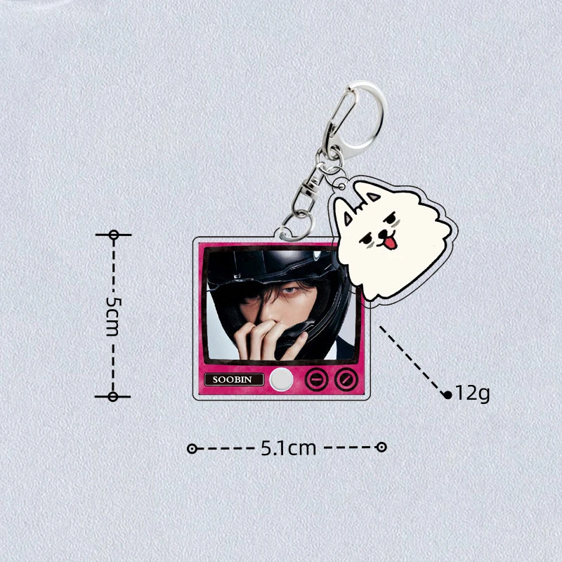 Kpop SOOBIN YEONJUN Fashion Photo Printed Hang Tag Keyring Pendant BEOMGYU TAEHYUN HUENINGKAI Acrylic Keychain Fans Collection