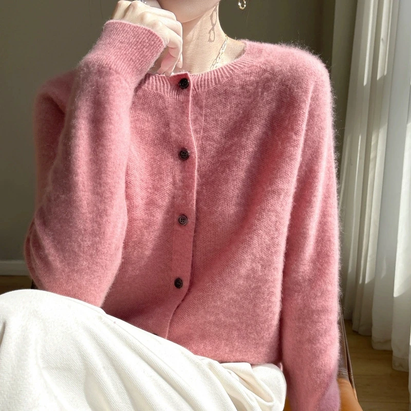 سترة فضفاضة صلبة للنساء لخريف وشتاء 2025 سترة نسائية واحدة الصدر سترة نسائية متينة