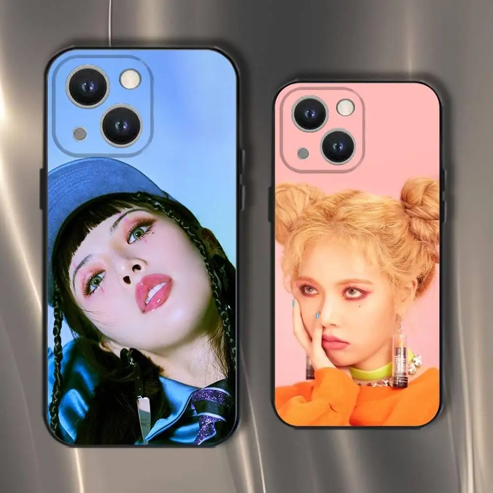 

K-Kim Singer H-Hyun A Phone Case For iPhone 16,15,14,13,12,11,Pro,XS,Max,XR,Plus,E,SE4,Mini Black Soft Cover