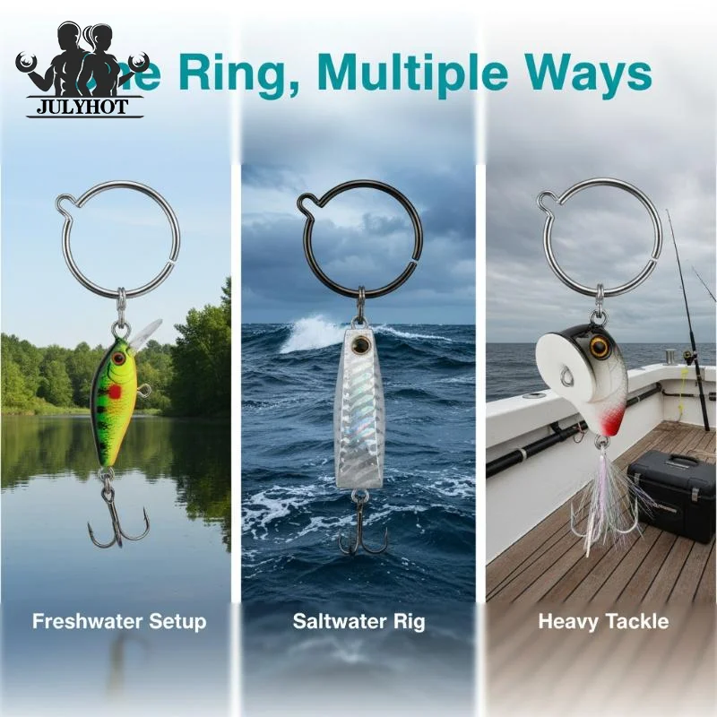 Strengthened Fishing Split Rings Double Circle Stainless Steel 100Pcs Durable Accessories For Lure Hook Making 3.5 12MM