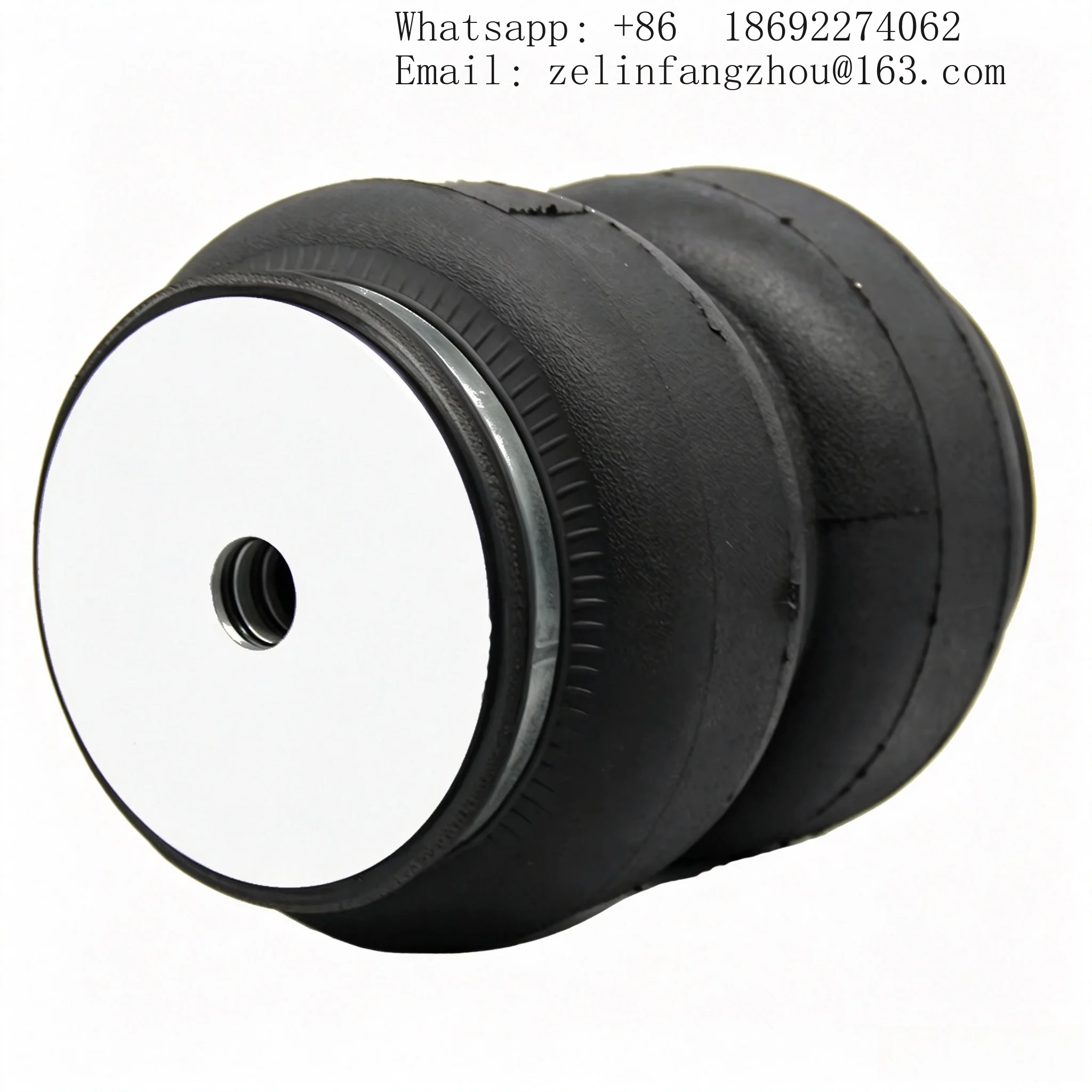 Double Convoluted Air Spring 2B5813 2S5813 Aluminum Flanger 22mm Diameter Hole for Air Lift Air Ride Suspension