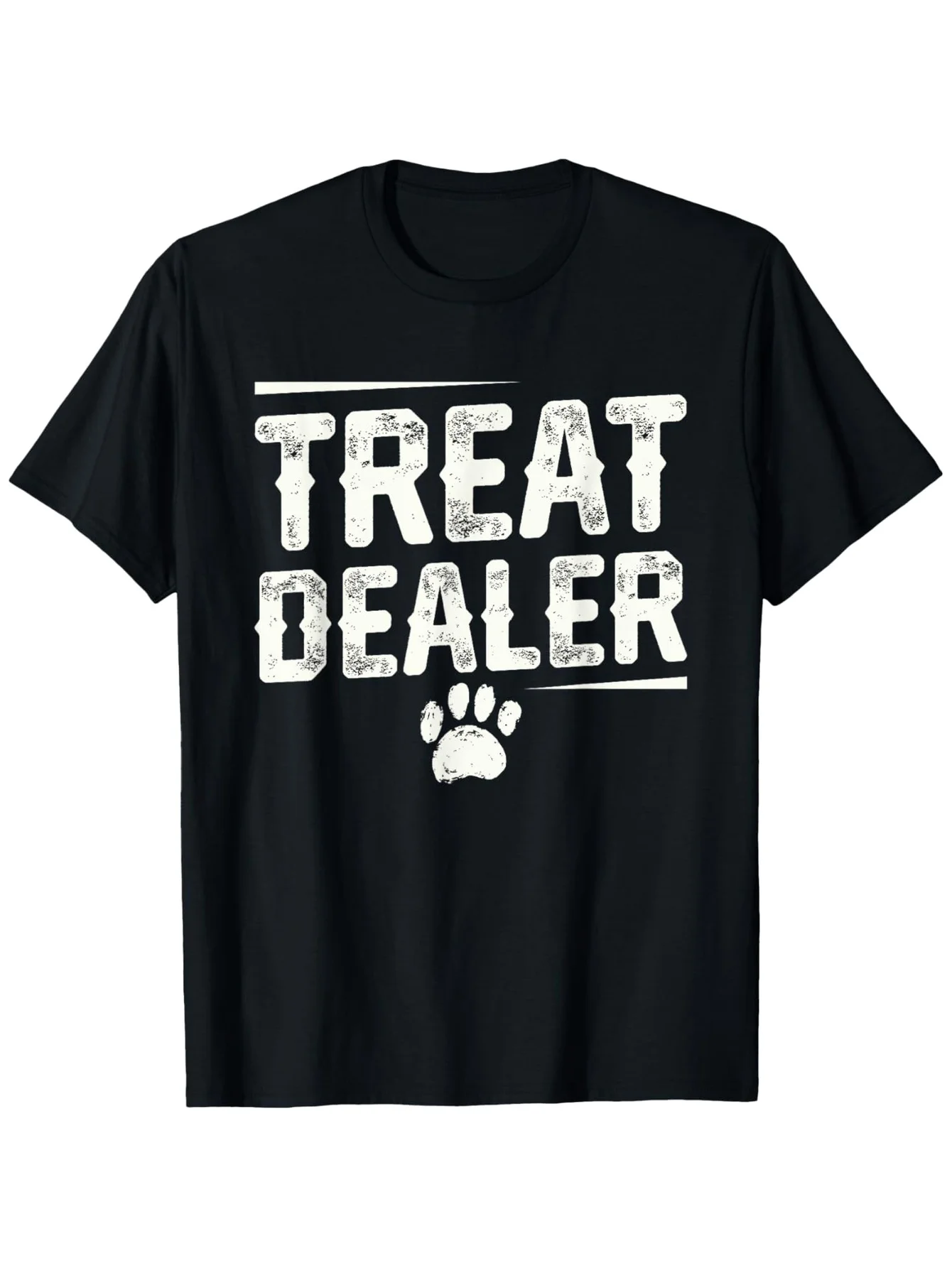 Dog Lover's 'Treat Dealer' Graphic Tee - 100% Cotton, Crew Neck, Short Sleeve - Ideal Gift for Men & Women, Perfect for Casual W