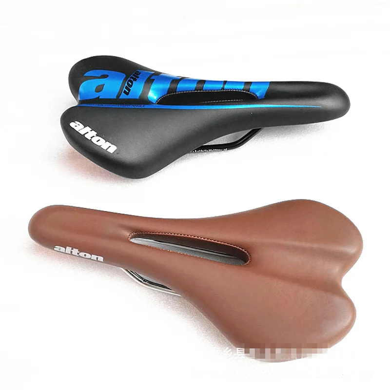G177  Bike Brown Saddle With Spring 27*14CM Bicycle Saddle Seat Retro Mountain Road Folding