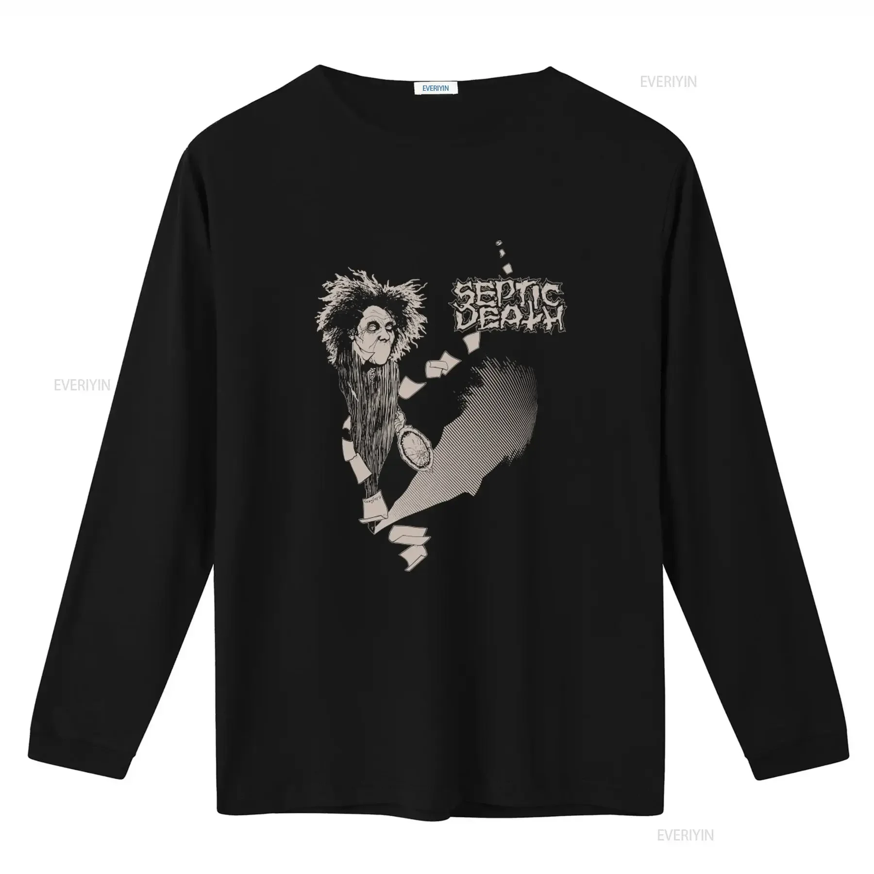 Septic Death Pushead T shirt with UK Shipping Included vintage Washed Top For Everyday Wear Unisex Soft homme Stretched Casual