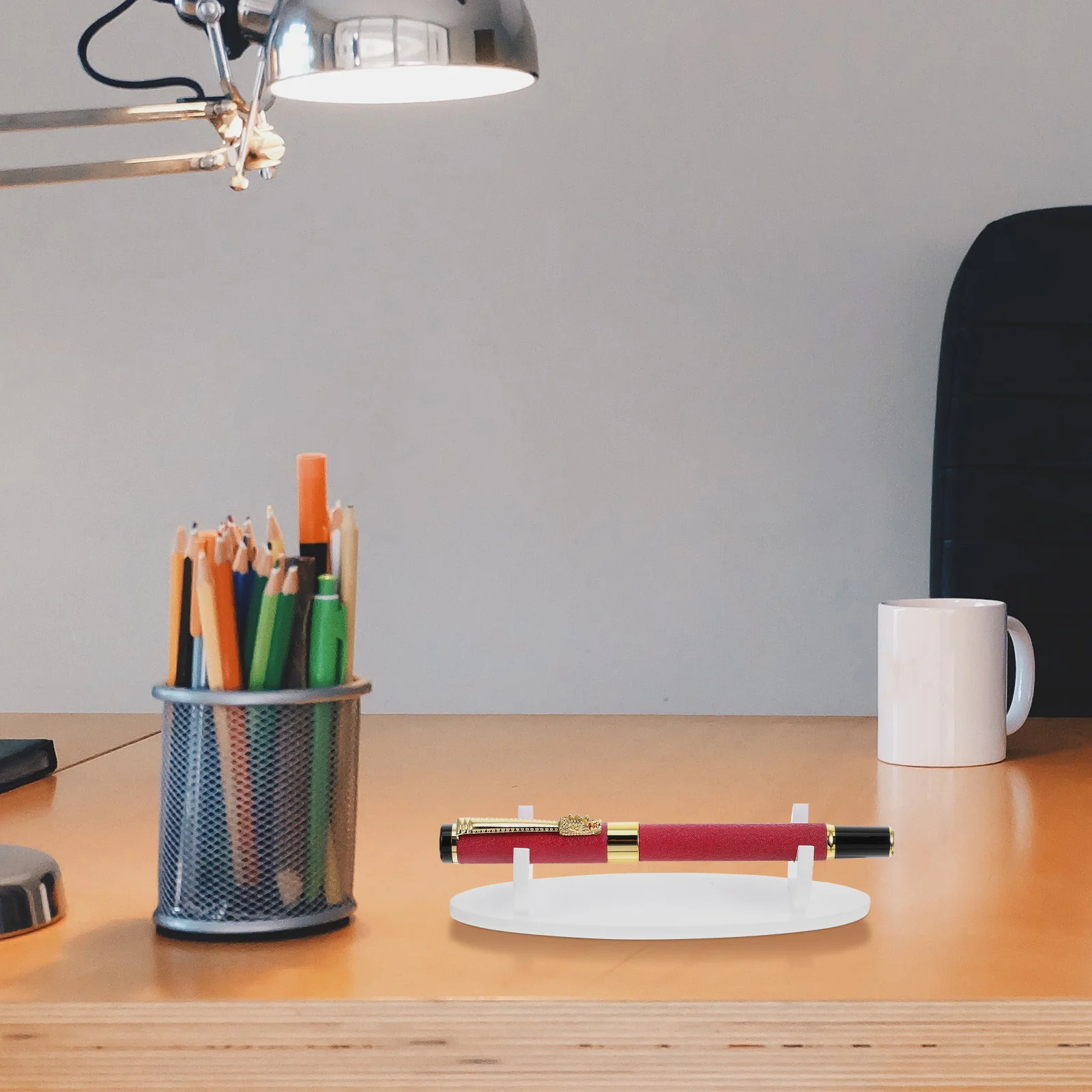 Display Stand for Ink Pens Acrylic Pen Holder Display Makeup Brush Rack Organizer Pencil Wand Stand for Home School Office Desk