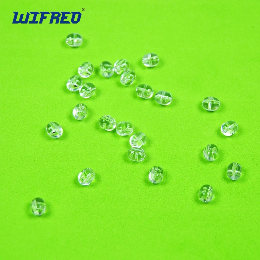 Wifreo 100pcs Transparent Clear Oval Cross Hole Beads Sabiki Rig DIY Jumper Link Beads 3 Way Connector 2 Hole Beans Wholesale