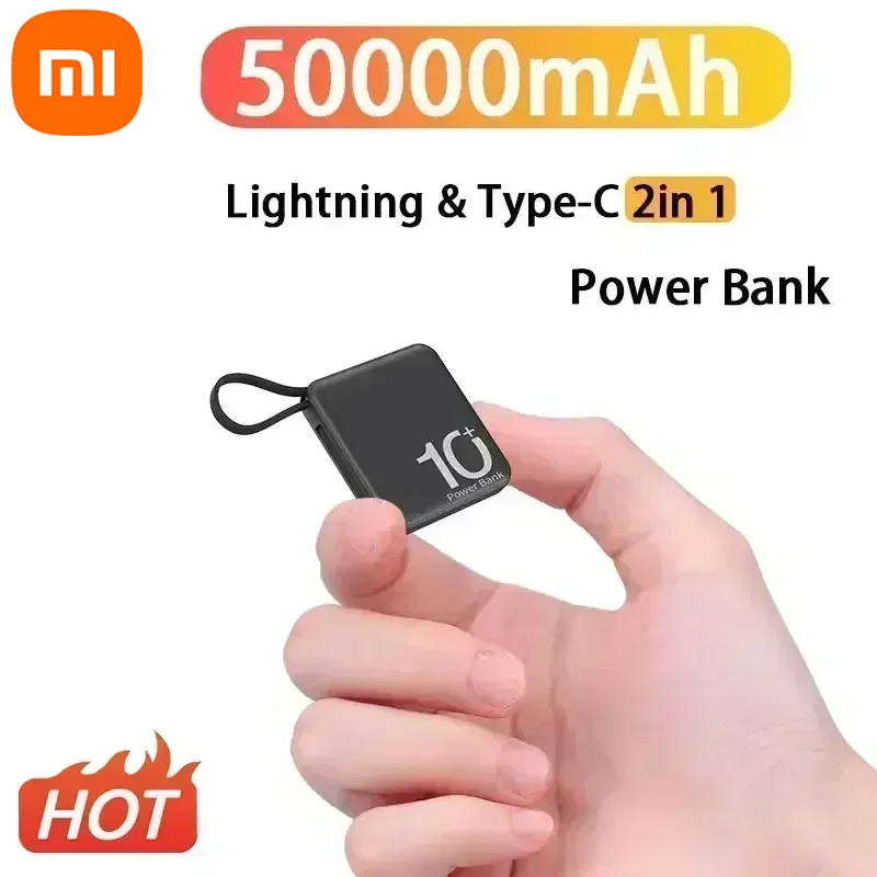 Xiaomi 50000mAh 보조베터리 미니 초고속 충전기 iPhone 14 Samsung 용 휴대용 외장 배터리 팩 보조베터리 예비 배터리 