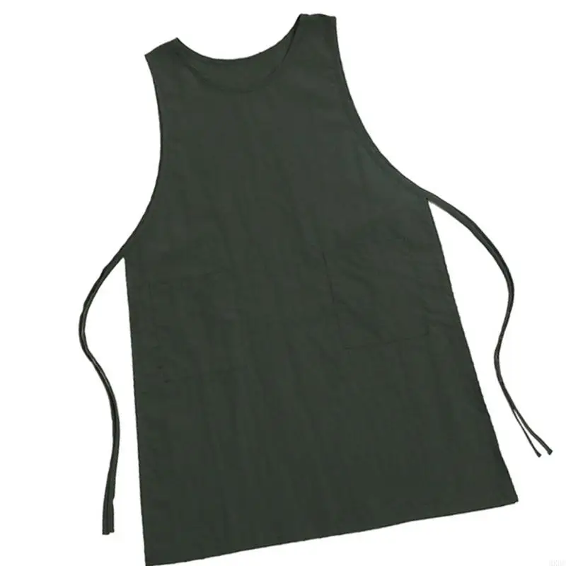 Polyester Apron Featuring Adjustable Waistband Long Coverage Complete Protections During Cooking Cleaning And DIY Projects HX6C