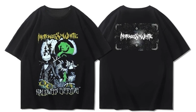 Youdaoplaceholder0 باللون الأبيض المتشددين الفرقة الطرفية قصيرة الأكمام الرجال الصيف ثلاثية الأبعاد تي شيرت مطبوع #6