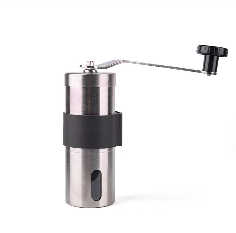 

Silver Coffee Grinder Mini Stainless Steel Handmade Coffee Bean Hand Manual Burr Grinders Mill Kitchen Tool Grinders