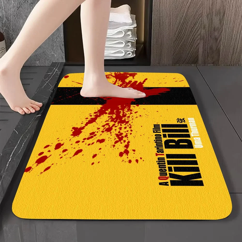 Kill Bill - Movie Floor Mat Graphic Printed Flannel Doormats for Bathroom Kitchen Entrance Carpet Home Decor