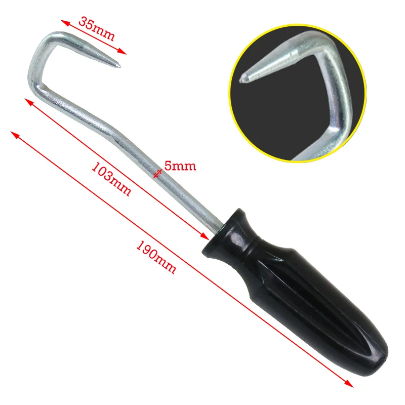 5pcs 190mm Automotive Oil Pipe Removal Hook Fuel Line Oil Pipe Disconnect Water Pipe Separation Hook Car Hand Repair Tools