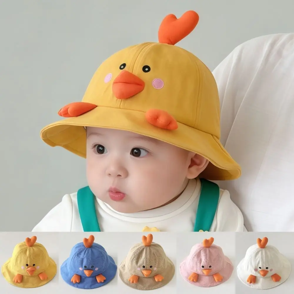 

Милая детская пляжная панамка с утёнком, тонкая, лёгкая, дышащая, с защитой от УФ-лучей, для малышей 1-3 лет, весна-лето