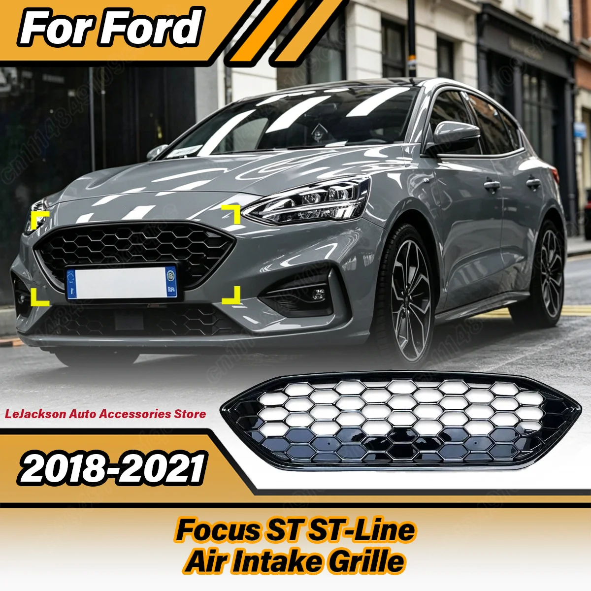 

For Ford Focus ST ST-Line 2018 2019 2020 2021 Automobile Air Intake Grille Car Radiator Protective Cover Body Modification Kit