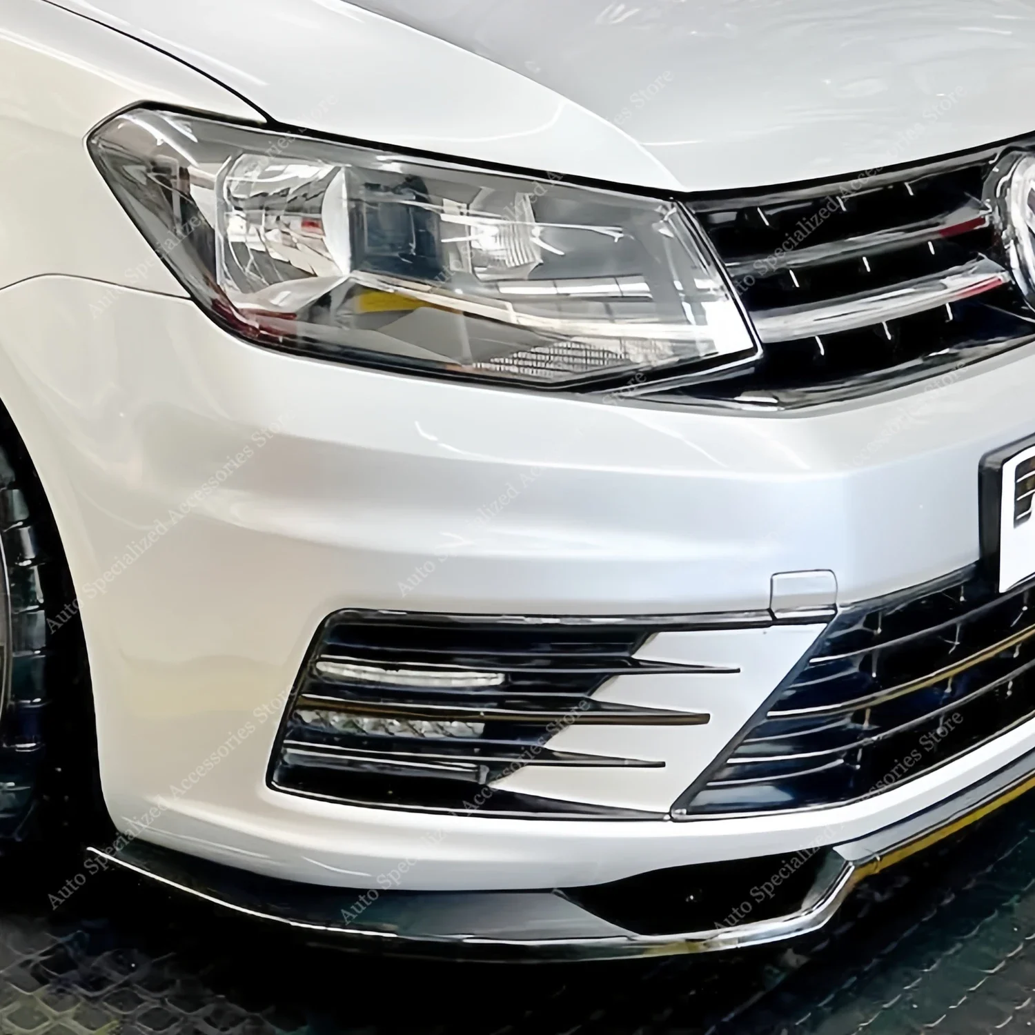Fit For VW Caddy MK4 Front Bumper Lip Spoiler Splitter Diffuser Caddy 2K Maxi/Life 2015-2020 Facelift  Standard Bodykits Tuning