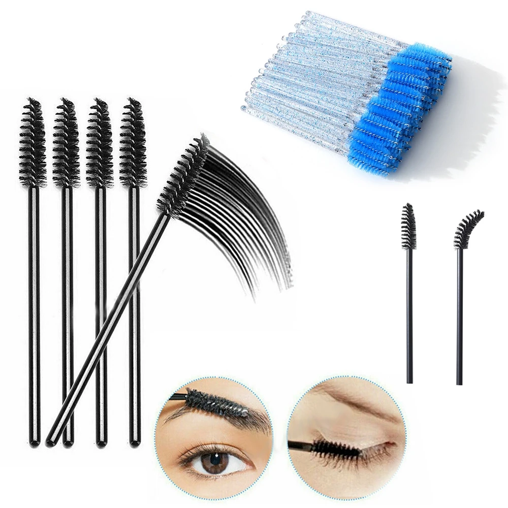 Eyelash Extension Special Eyelash Removal Brush Micro Brush Bendable Eyelash Brush for Eyelash Extension Tool 50pcs