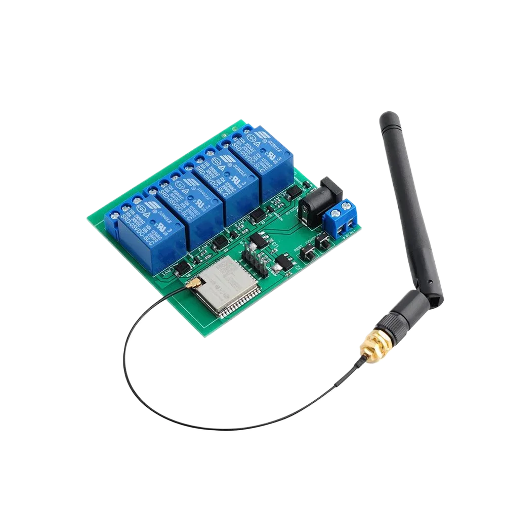 ESP32S 4-Channel Smart Relay Module CP2102 Serial Module with WiFi And Wireless BT for IoT Projects Setup Tool
