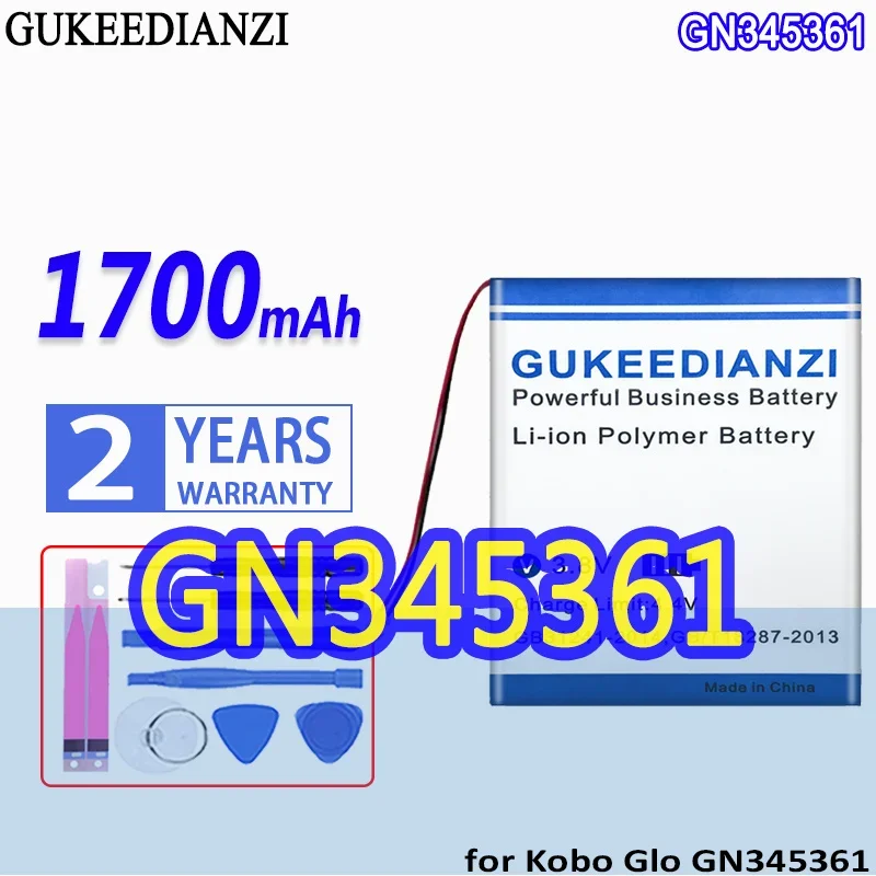 High Capacity GUKEEDIANZI Battery GN345361 1700mAh DR-KB2 for Kobo Glo Electric Book Digital Batteries