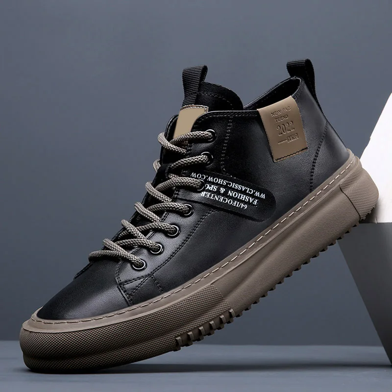 

Мужская обувь Высококачественная кожаная поверхность Off White Shoes 2025 Новые высокие туфли Мужские повседневные спортивные туфли Sapato Masculino